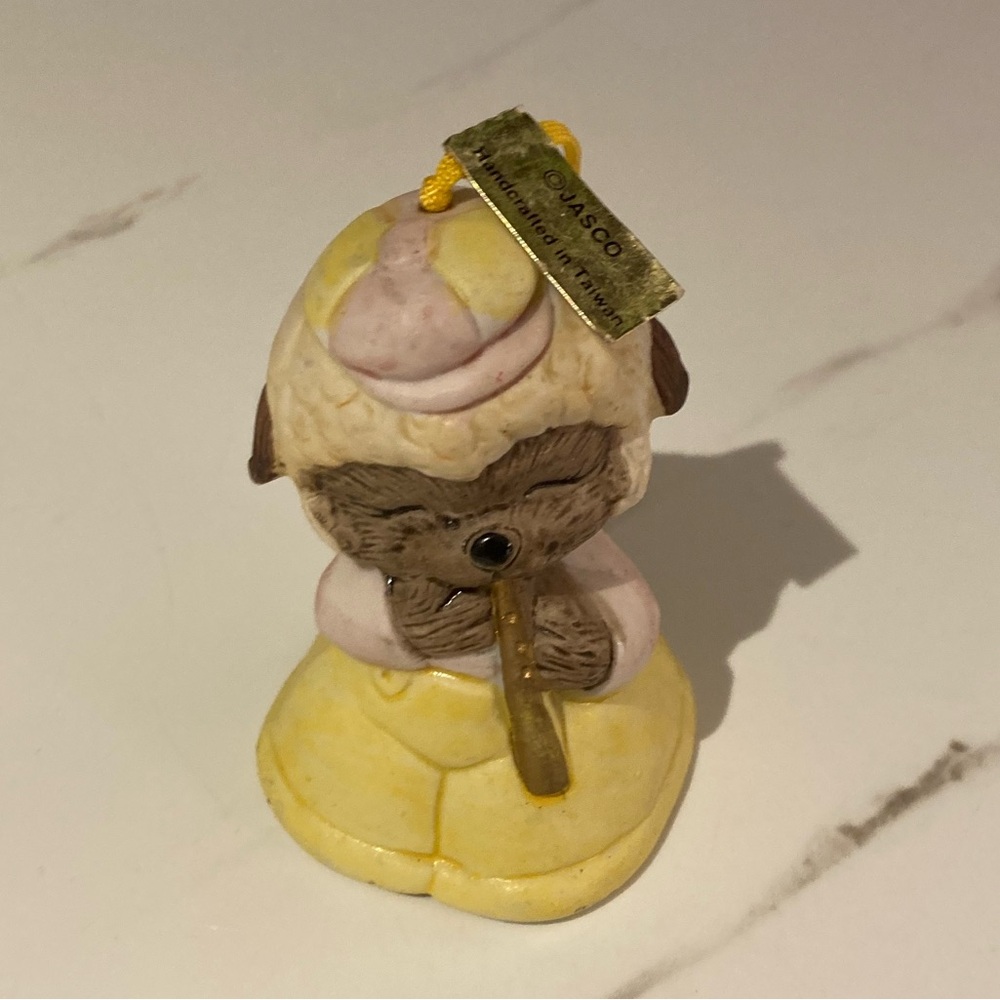 JASCO Vintage Lamb Flute Player Bell Ornament